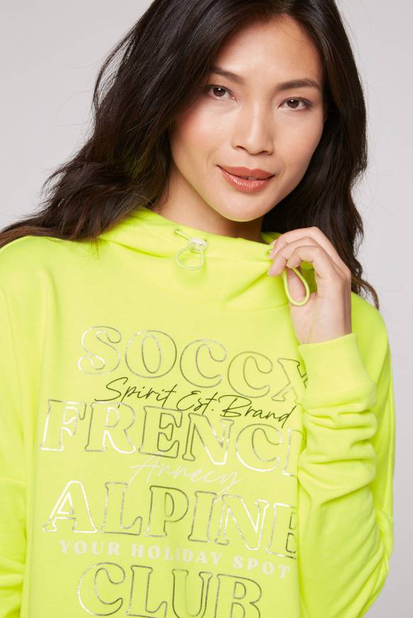 Soccx Sweatshirt Mit Kapuze Und Print Artwork Yellow Lime
