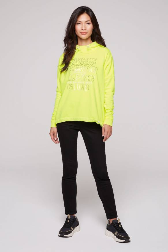 Soccx Sweatshirt Mit Kapuze Und Print Artwork Yellow Lime