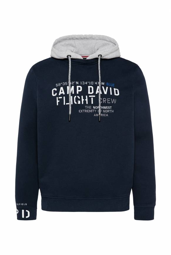 Soccx Sweatshirt Mit Kontrastkapuze Und Logo-Stickereien Blue Navy