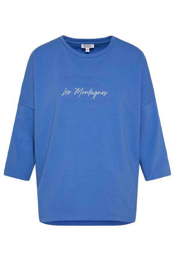 Soccx Sweatshirt Mit Tonigen Rubber Prints Vividblue