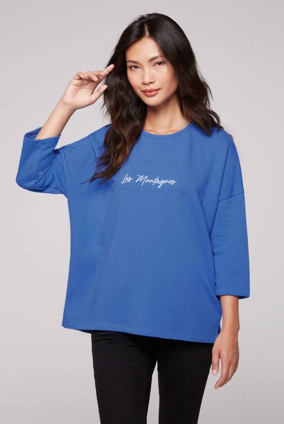 Soccx Sweatshirt mit tonigen Rubber Prints vividblue