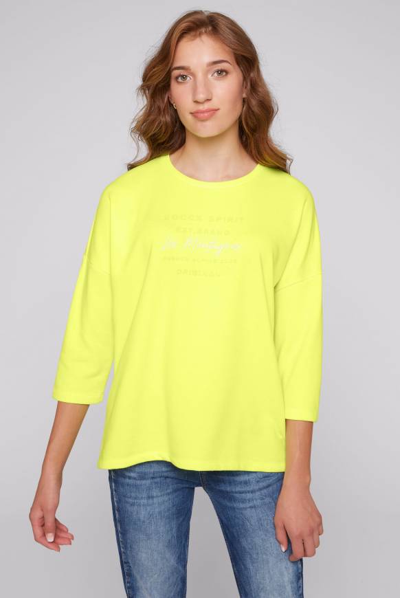Soccx Sweatshirt mit tonigen Rubber Prints yellow lime