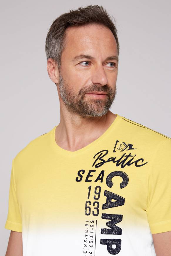 Soccx T-Shirt Dip Dye Mit Senkrechtem Logo Artwork Light Lime