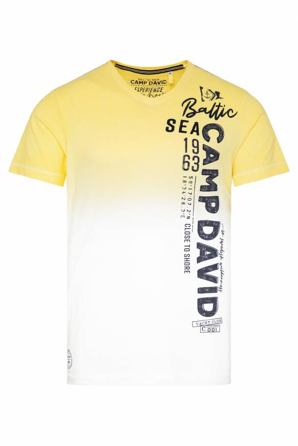 Soccx T-Shirt Dip Dye Mit Senkrechtem Logo Artwork Light Lime