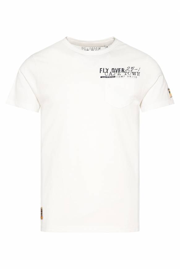 Soccx T-Shirt Mit Brusttasche Und Rücken-Artwork Ivory