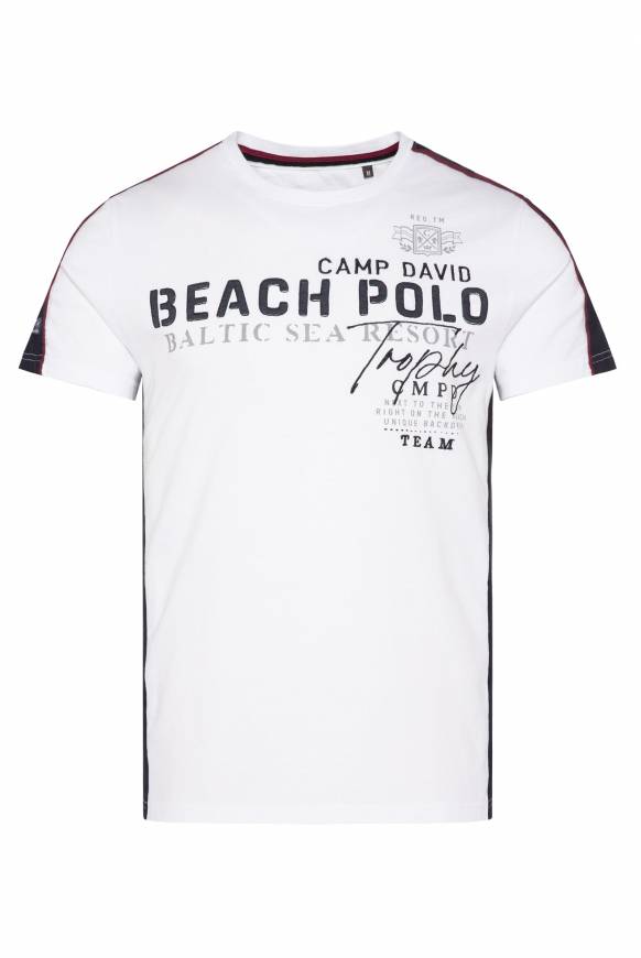 Soccx T-Shirt Mit Color-Blocking Und Artwork Opticwhite