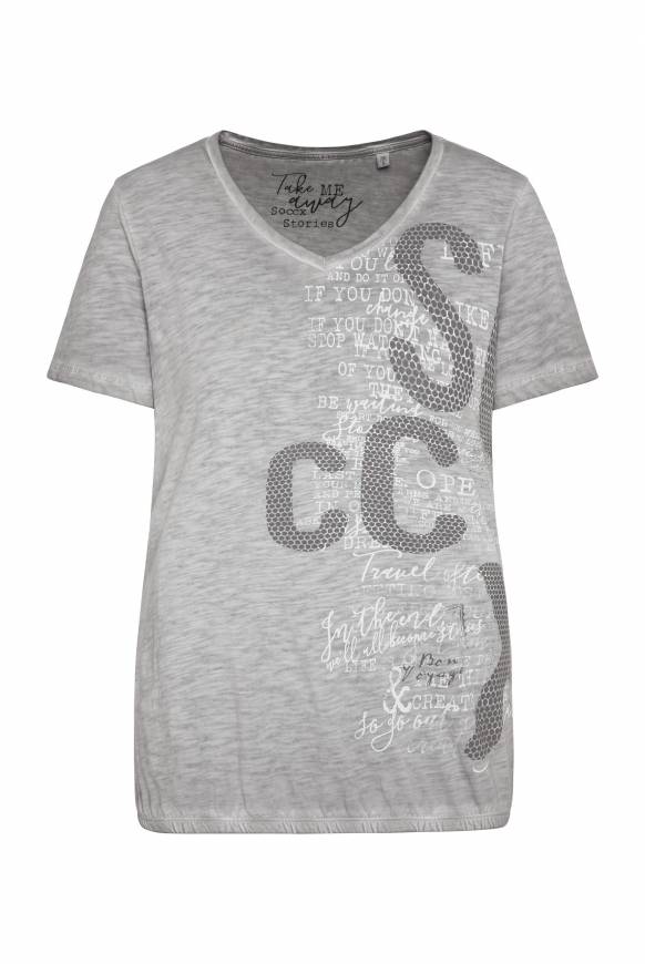 Soccx T-Shirt Mit Logo Print Und Elastiksaum Shadow S