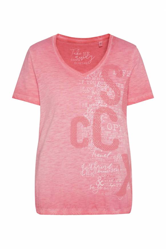 Soccx T-Shirt Mit Logo Print Und Elastiksaum Sunrise S