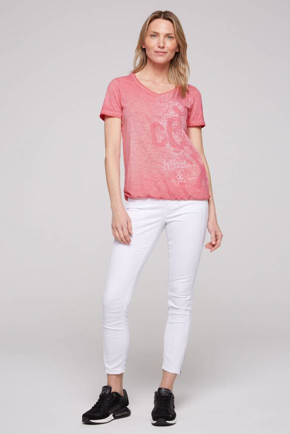 Soccx T-Shirt Mit Logo Print Und Elastiksaum Sunrise S