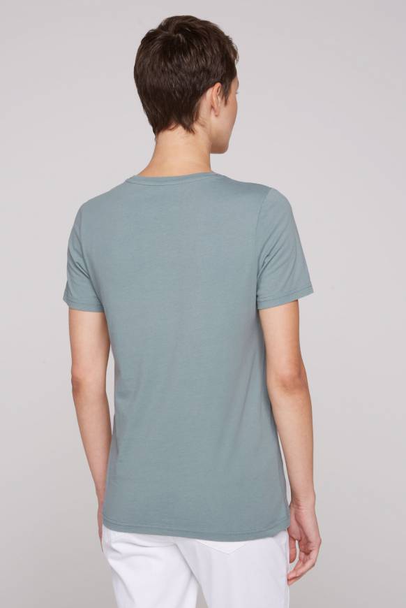 Soccx T-Shirt Mit Rundhalsausschnitt Und Logo Print Grey Green