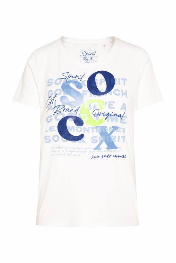 Soccx T-Shirt Mit Rundhalsausschnitt Und Print Ivory