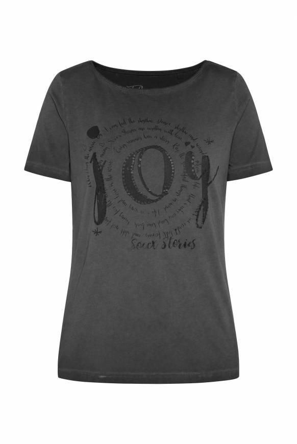 Soccx T-Shirt Mit U-Boot-Ausschnitt Und Artwork Black