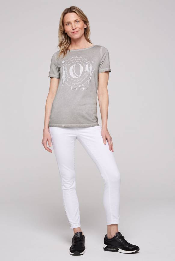 Soccx T-Shirt Mit U-Boot-Ausschnitt Und Artwork Shadow