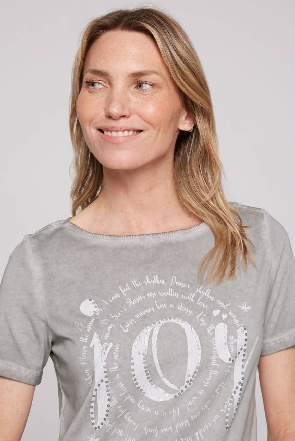 Soccx T-Shirt Mit U-Boot-Ausschnitt Und Artwork Shadow