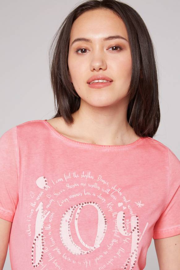 Soccx T-Shirt Mit U-Boot-Ausschnitt Und Artwork Sunrise