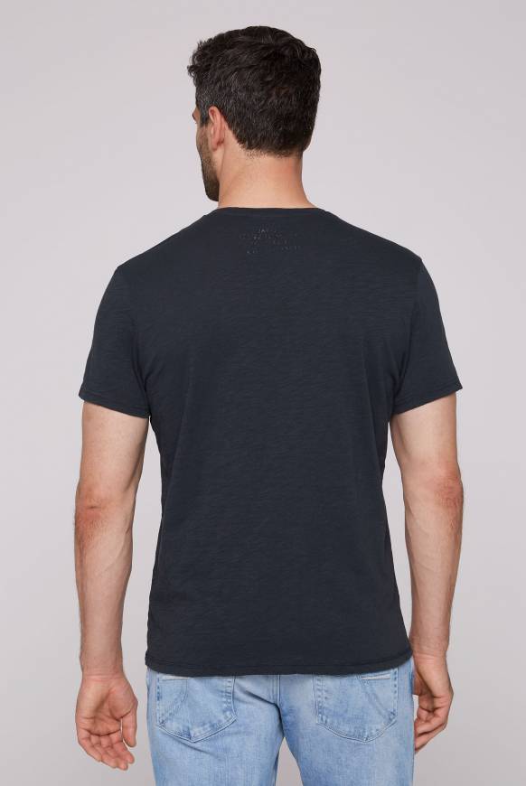 Soccx T-Shirt Mit V-Neck Und Print Artwork Classic Navy S