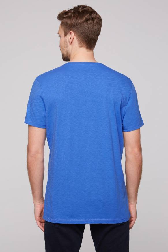 Soccx T-Shirt Mit V-Neck Und Print Artwork Deep Sky S