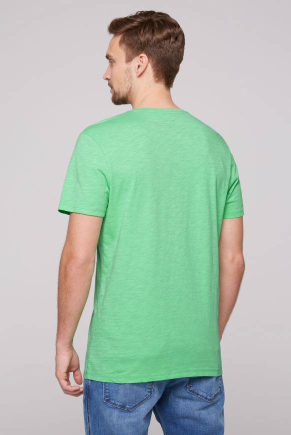 Soccx T-Shirt Mit V-Neck Und Print Artwork Regatta Green