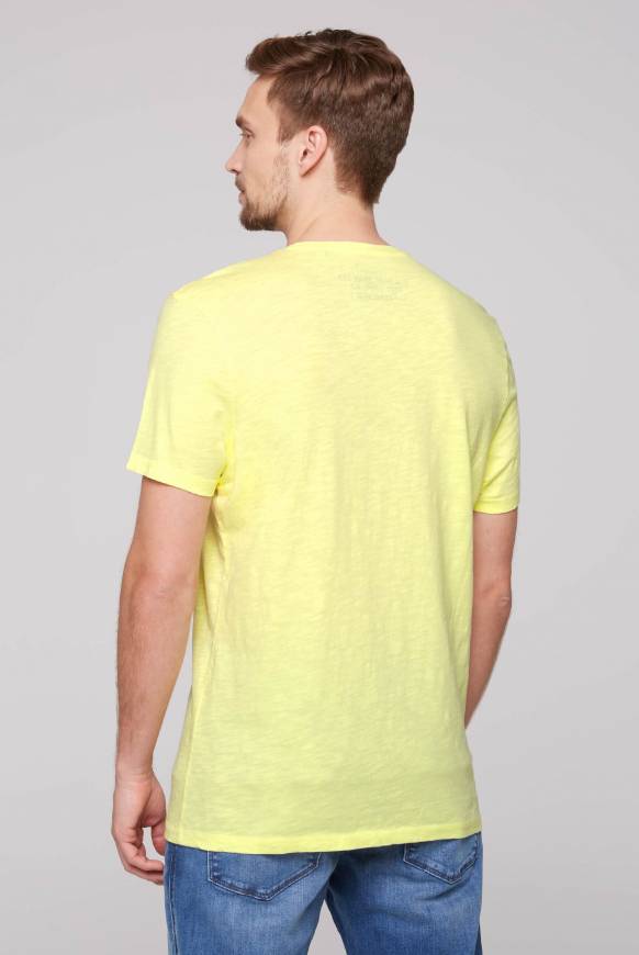 Soccx T-Shirt Mit V-Neck Und Print Artwork Sunlight S