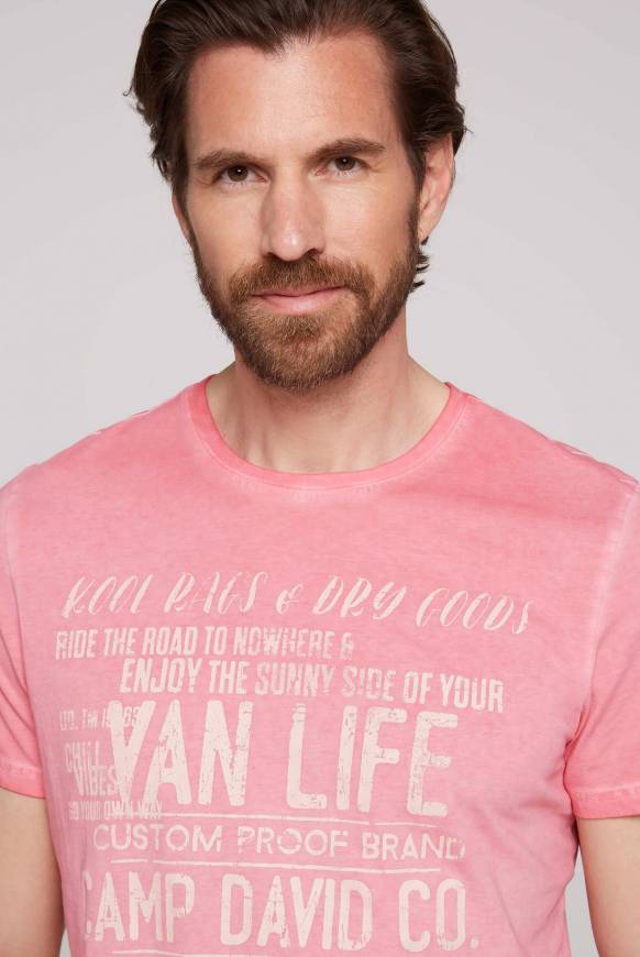 Soccx T-Shirt Mit Wording Print Im Vintage Look Sunrise