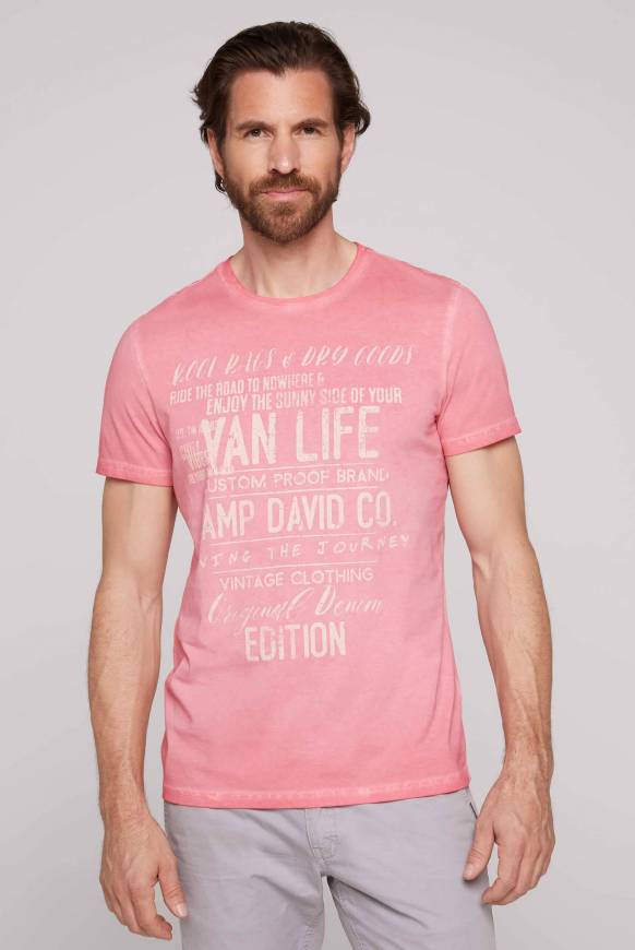 Soccx T-Shirt mit Wording Print im Vintage Look sunrise