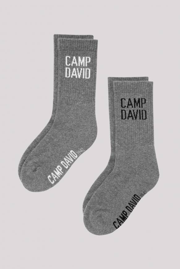 Soccx Tennissocken mit Logo im Doppelpack grey melange