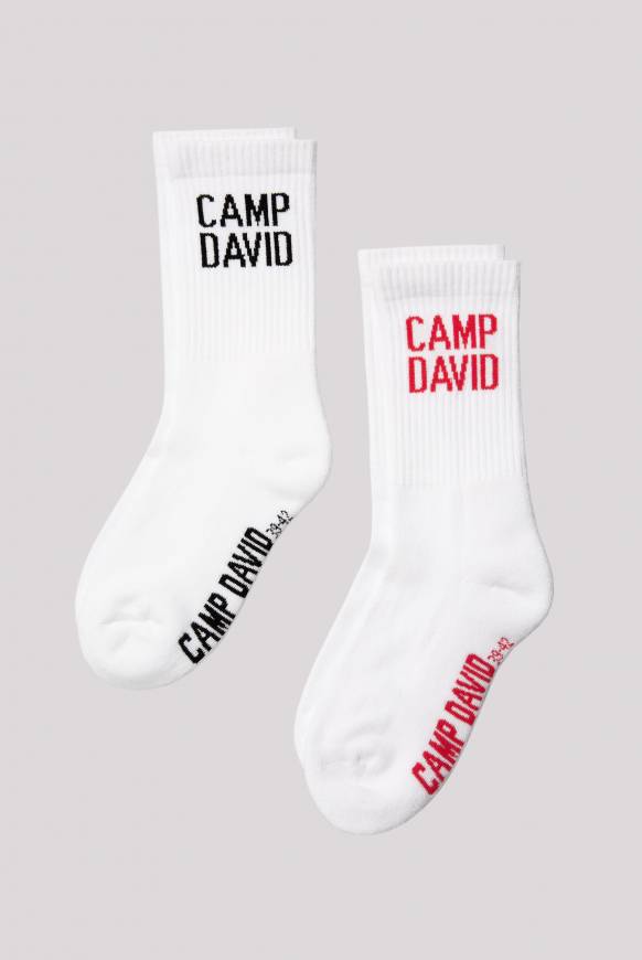 Soccx Tennissocken mit Logo im Doppelpack opticwhite