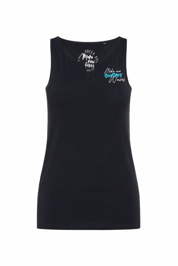 Soccx Trägershirt Mit Offenem Rundhalsausschnitt Blue Navy XXXL