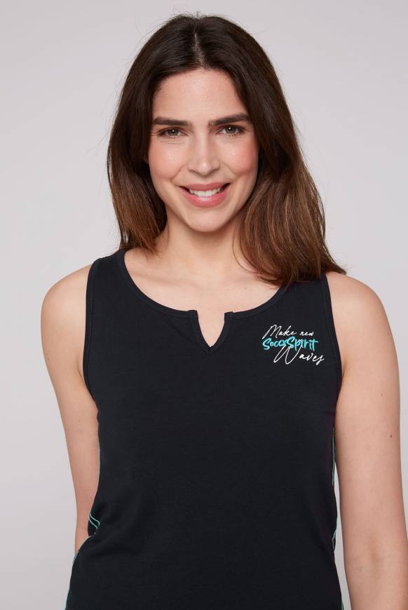 Soccx Trägershirt Mit Offenem Rundhalsausschnitt Blue Navy XXXL