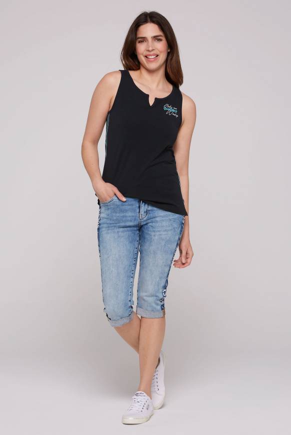 Soccx Trägershirt Mit Offenem Rundhalsausschnitt Blue Navy XXXL