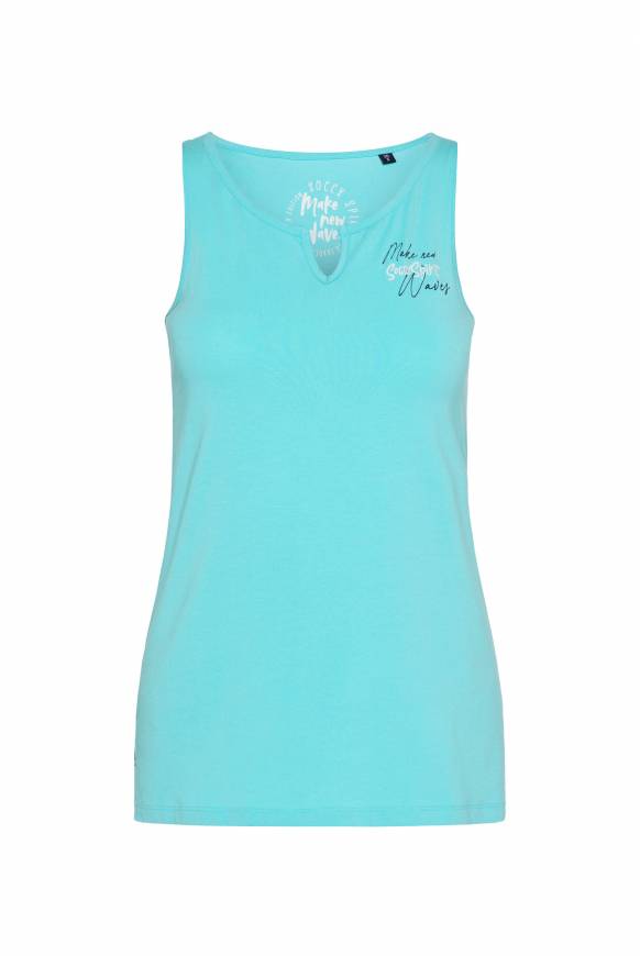 Soccx Trägershirt Mit Offenem Rundhalsausschnitt Lagoon Blue