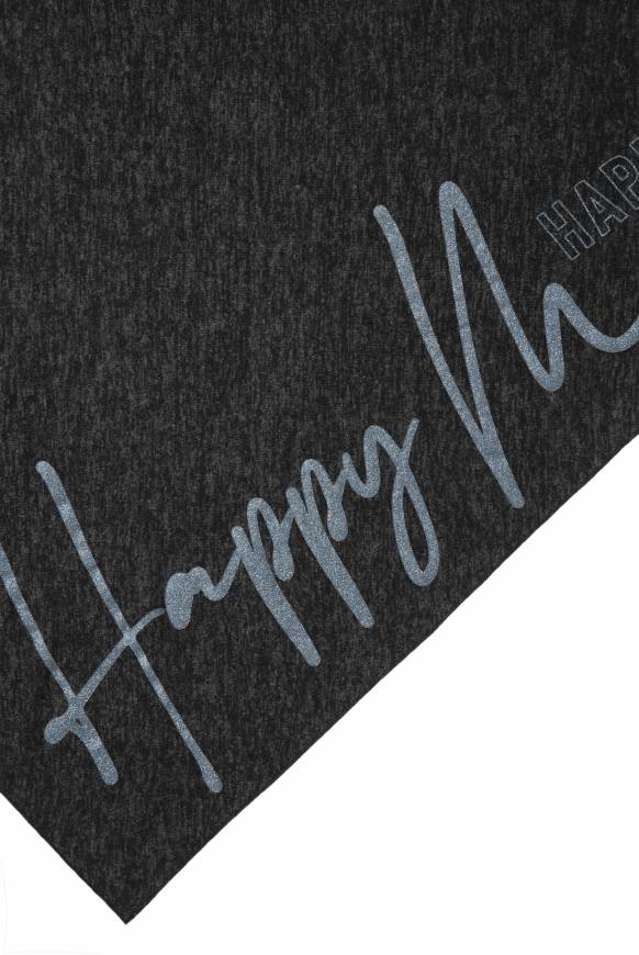 Soccx Triangle-Tuch Aus Flauschstrick Mit Print Black