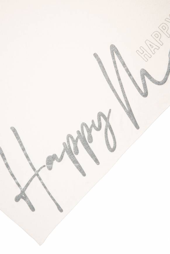 Soccx Triangle-Tuch Aus Flauschstrick Mit Print Ivory