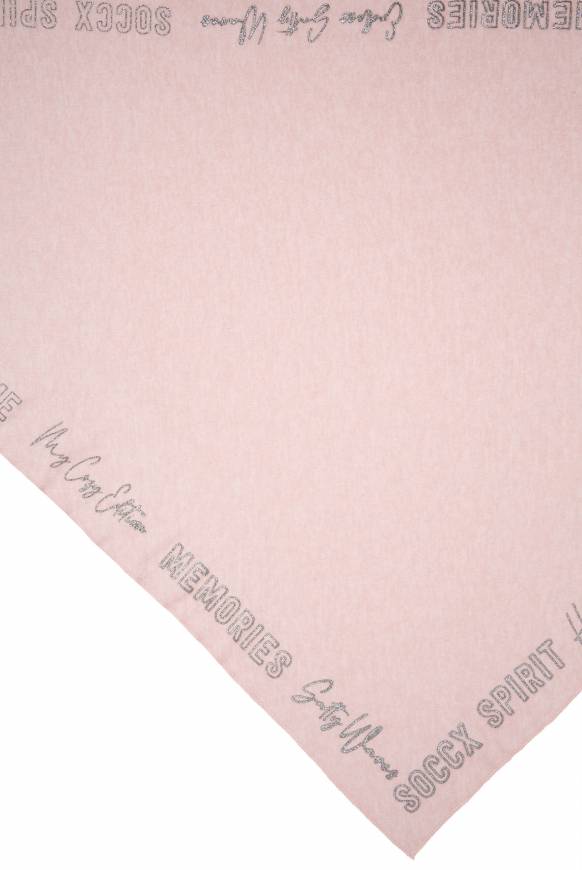 Soccx Triangle-Tuch Aus Flauschstrick Mit Print Rose Blush