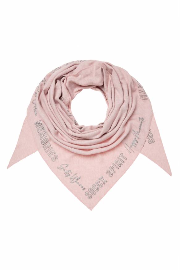 Soccx Triangle-Tuch Aus Flauschstrick Mit Print Rose Blush