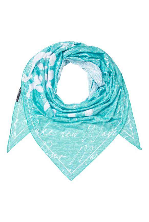 Soccx Triangle-Tuch Mit Ausbrenner-Muster Lagoon Blue