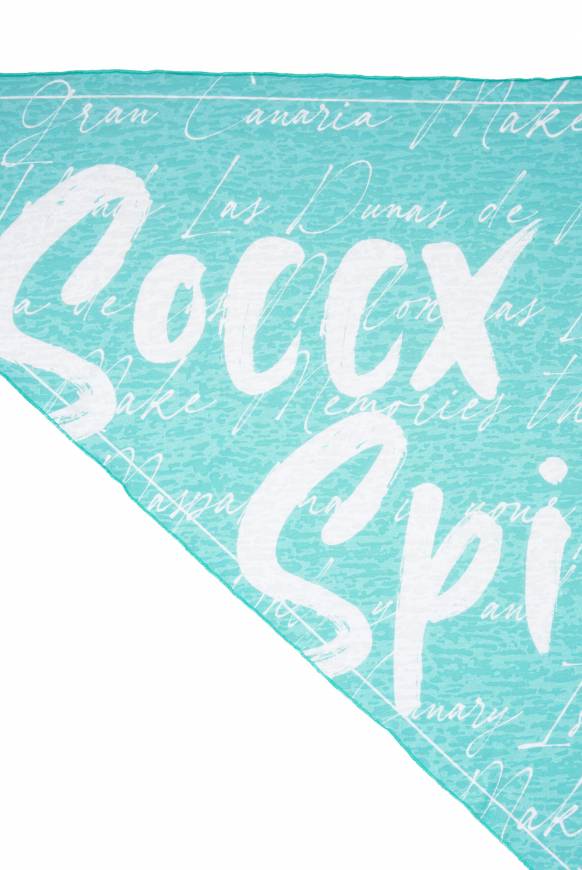 Soccx Triangle-Tuch Mit Ausbrenner-Muster Lagoon Blue