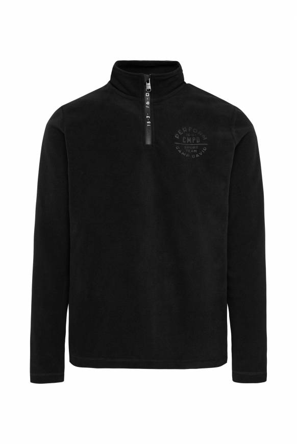 Soccx Troyer-Fleeceshirt Mit Tapes Und Prägedrucken Black