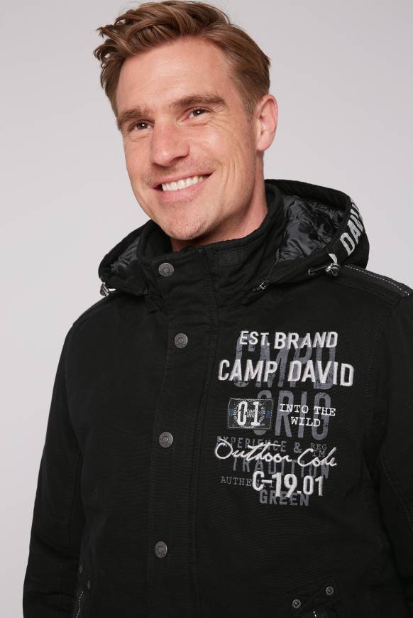 Soccx Winterblouson Mit Abtrennbarer Kapuze Und Artworks Black