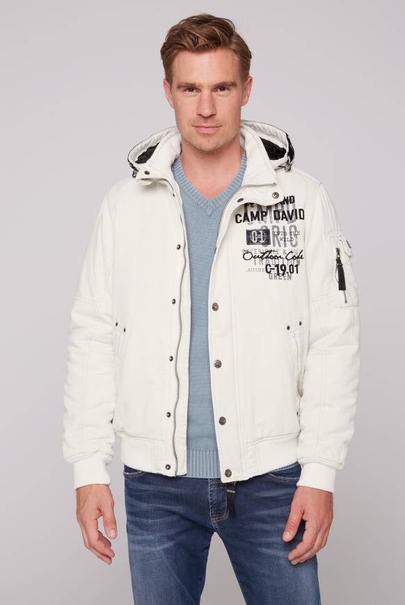 Soccx Winterblouson mit abtrennbarer Kapuze und Artworks kitt