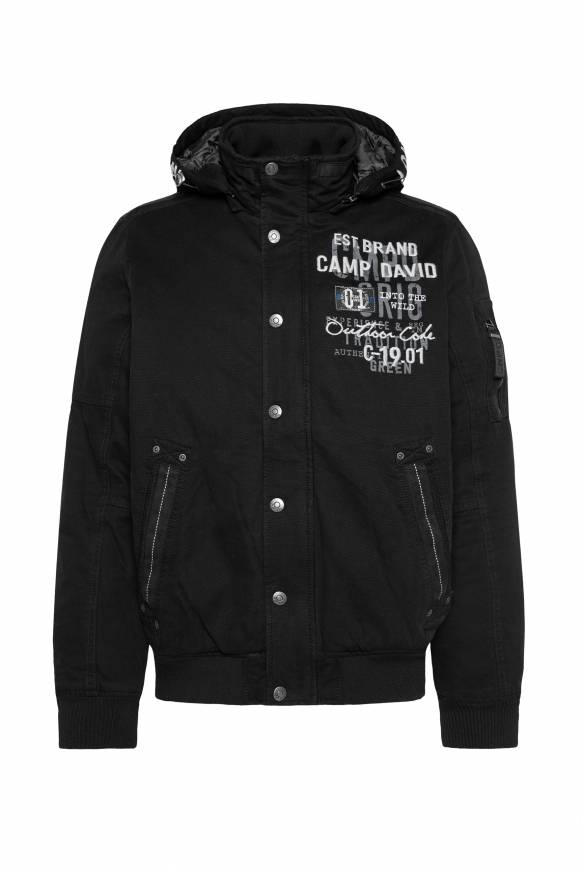 Soccx Winterblouson Mit Abtrennbarer Kapuze Und Artworks Black