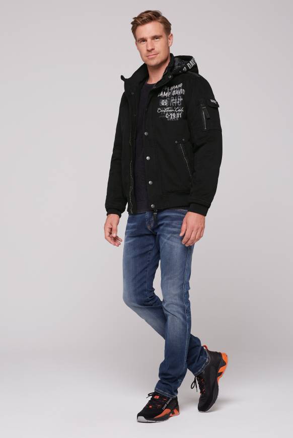 Soccx Winterblouson Mit Abtrennbarer Kapuze Und Artworks Black