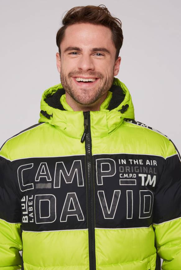 Soccx Winterjacke Mit Colour-Blocking Und Logo-Design Neon Kiwi