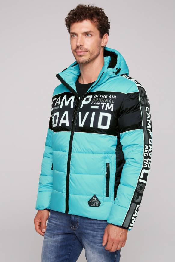 Soccx Winterjacke Mit Colour-Blocking Und Logo-Design New Aqua