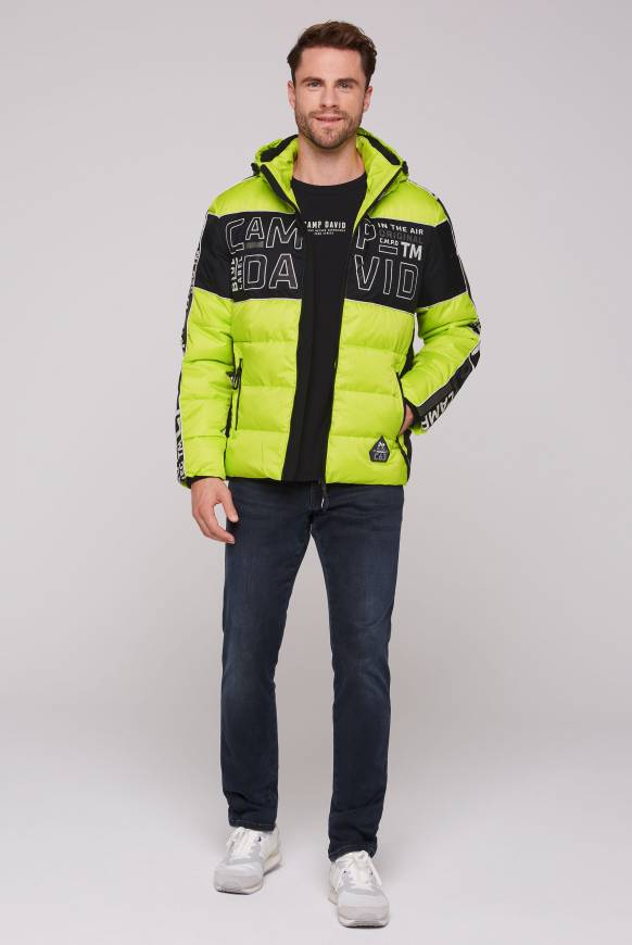 Soccx Winterjacke Mit Colour-Blocking Und Logo-Design Neon Kiwi