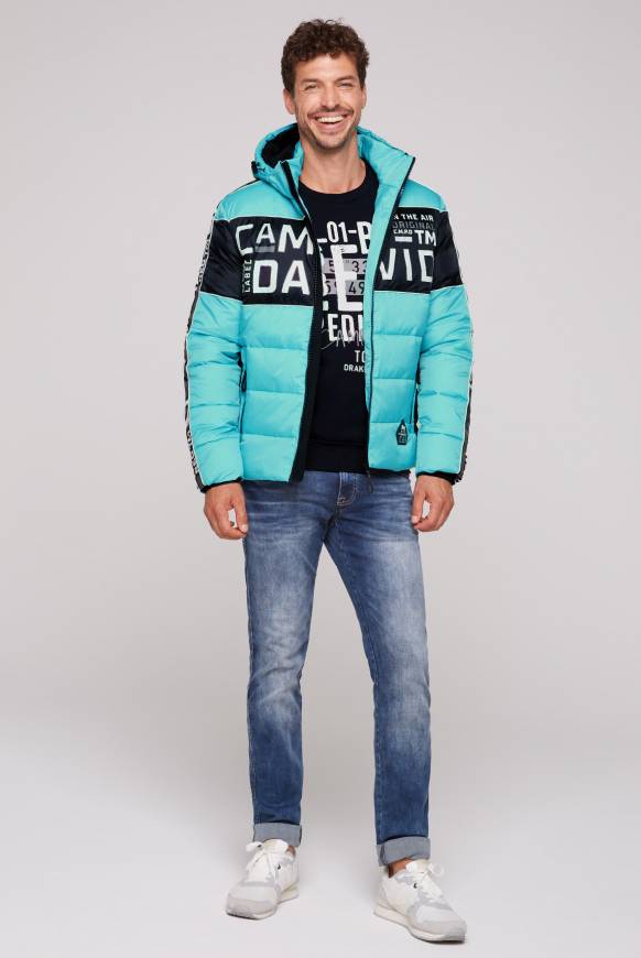 Soccx Winterjacke Mit Colour-Blocking Und Logo-Design New Aqua