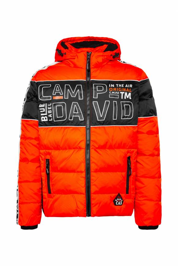 Soccx Winterjacke Mit Colour-Blocking Und Logo-Design Signal Orange