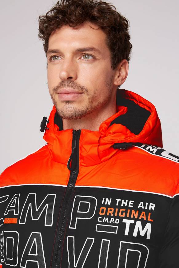 Soccx Winterjacke Mit Colour-Blocking Und Logo-Design Signal Orange