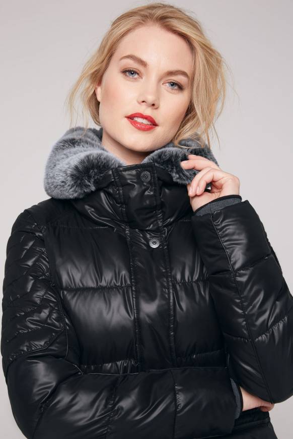 Soccx Winterjacke Mit Hohem Kragen Und Steppmuster Black