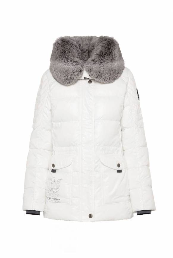 Soccx Winterjacke Mit Hohem Kragen Und Steppmuster Ivory
